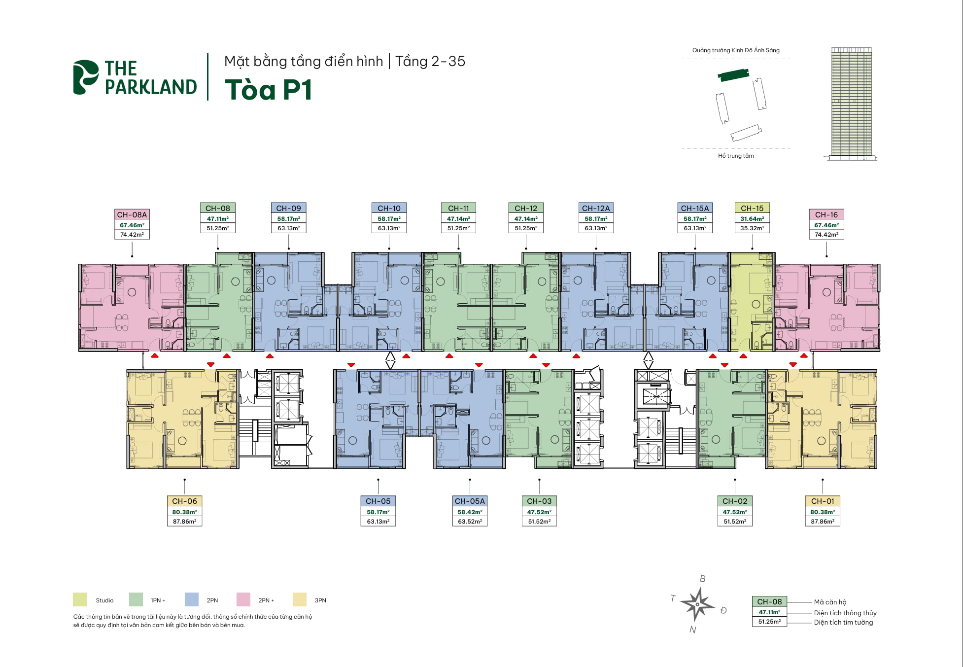 Mặt bằng Toà P1 Imperia Ocean City