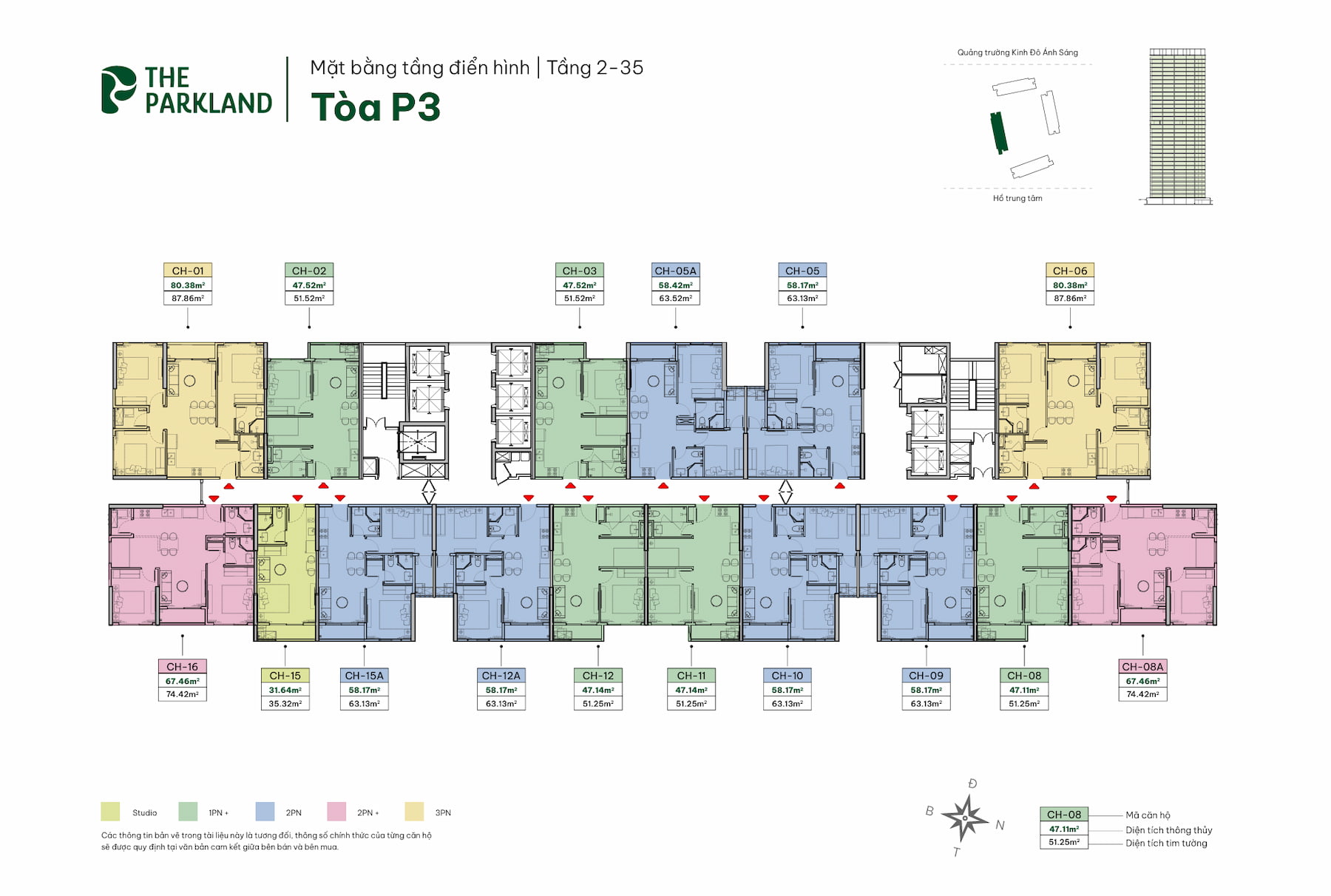 Mặt bằng Toà P3 Imperia Ocean City